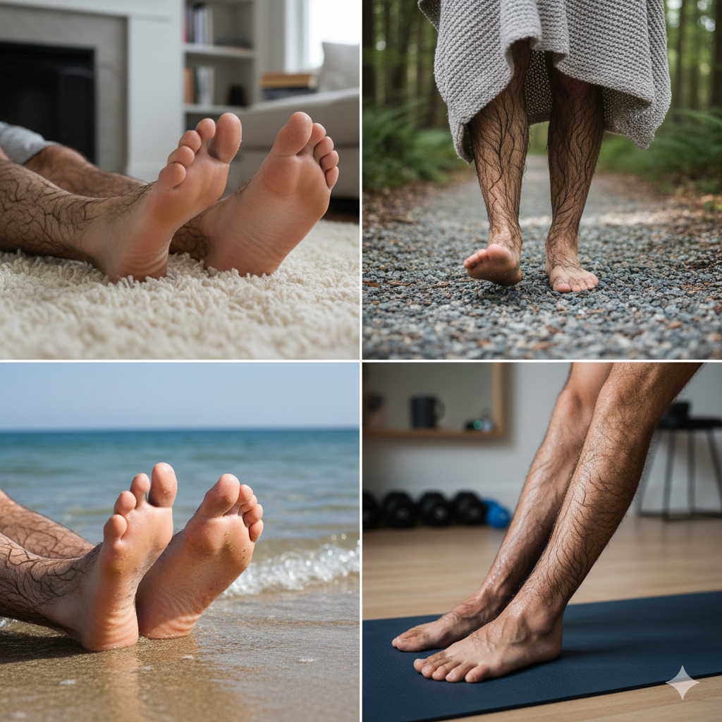 Feet photography collage